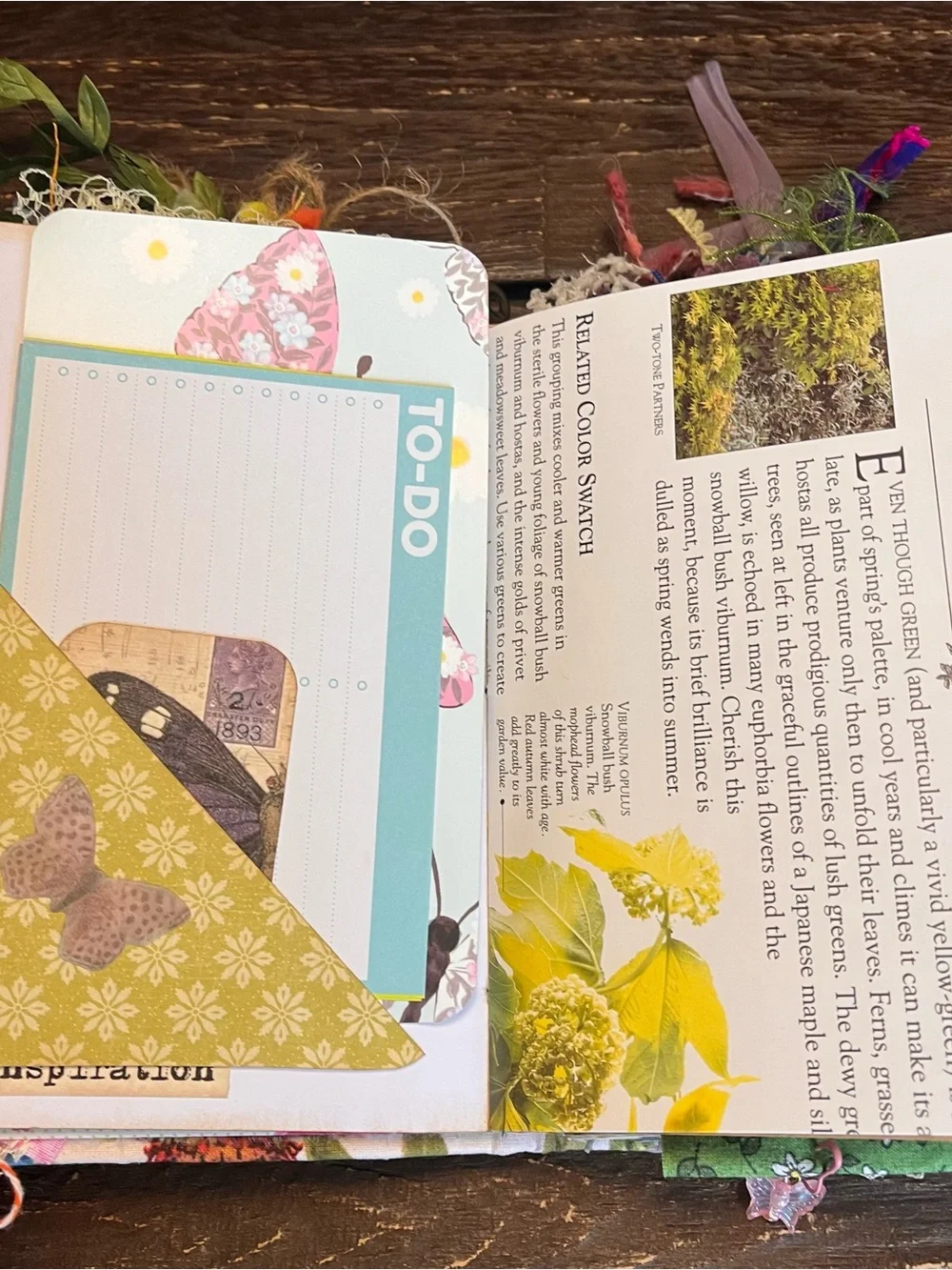Butterfly Junk Journal Faith Floral Nature Flowers Softcover Decorated 3 Sig - Picture 10 of 16